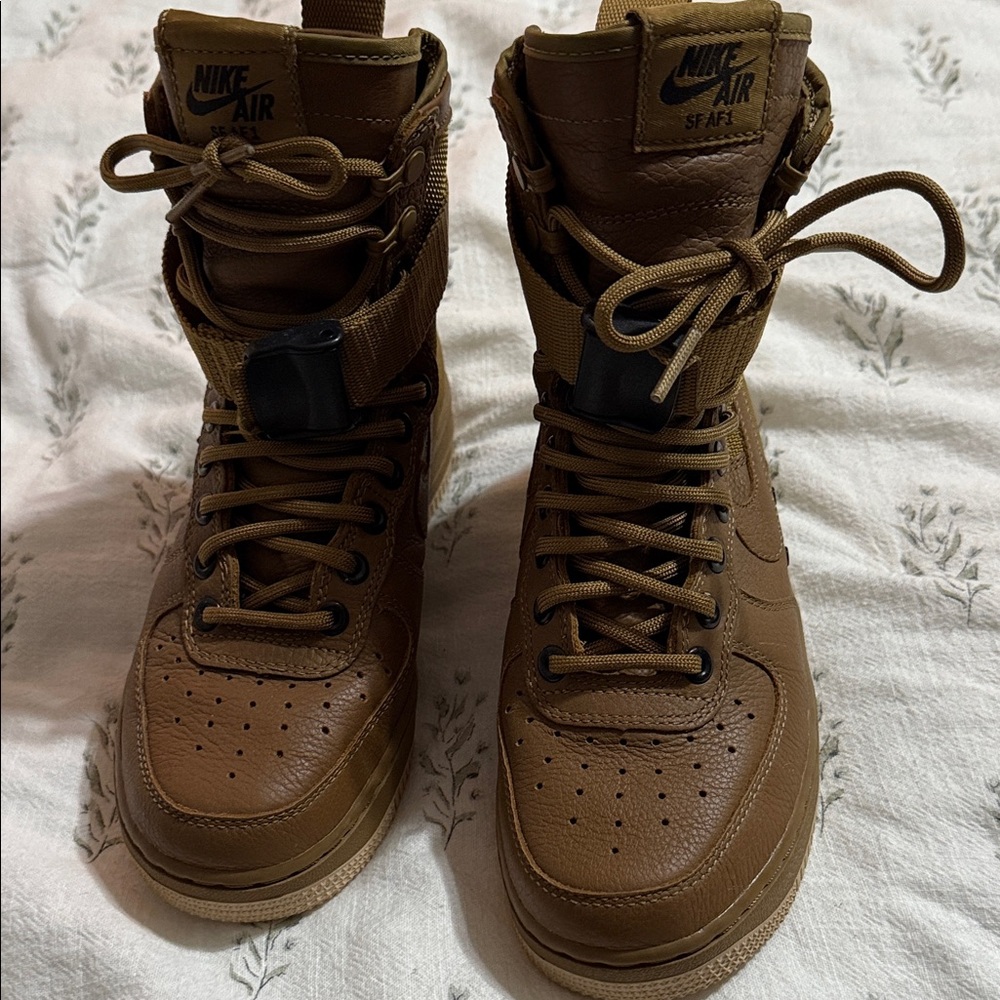 Nike SF-AF1 High Top Sneakers - Brown